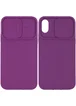 Чехол Camshield Square TPU со шторкой для камеры для Apple iPhone XS Max (6.5") Фиолетовый
