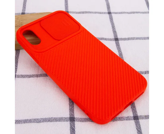 Чехол Camshield Square TPU со шторкой для камеры для Apple iPhone XS Max (6.5") Красный