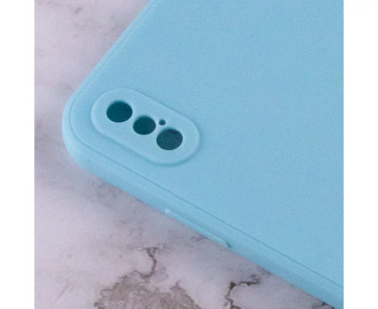 Силіконовий чохол Candy Full Camera для Apple iPhone XS Max (6.5 ") Бірюзовий / Turquoise