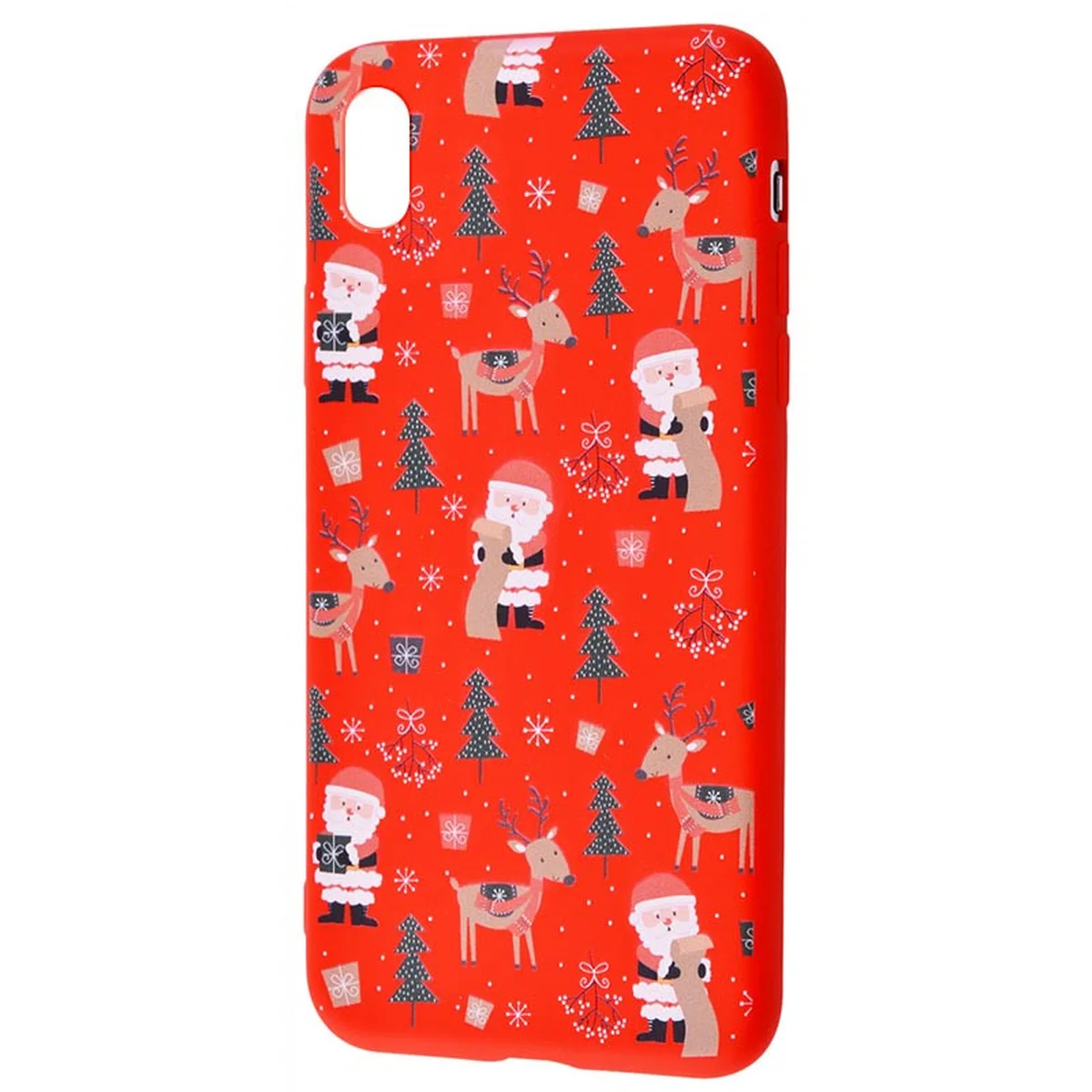 TPU чехол WAVE Fancy для Apple iPhone XS Max (6.5") Santa Claus and Deer / Red