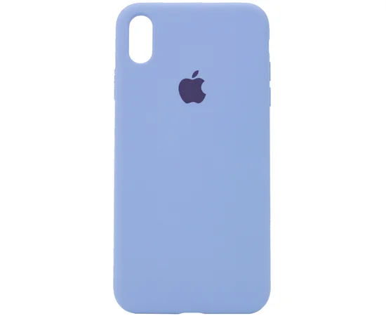 Чехол Silicone case (A) (с закрытым низом) для Apple iPhone XS Max (6.5") Голубой / Lilac Blue