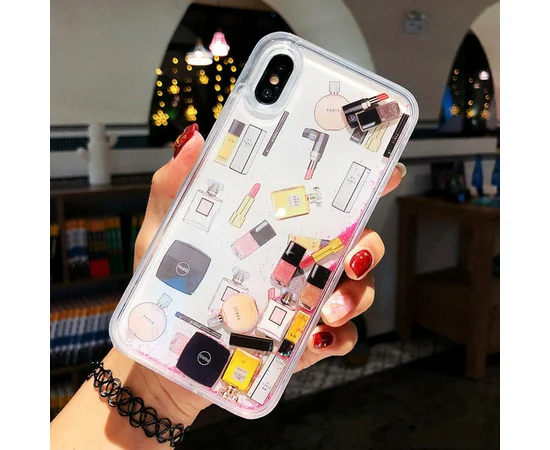 TPU+PC чехол Liquid (glitter) для Apple iPhone XS Max (6.5") (35) Косметика