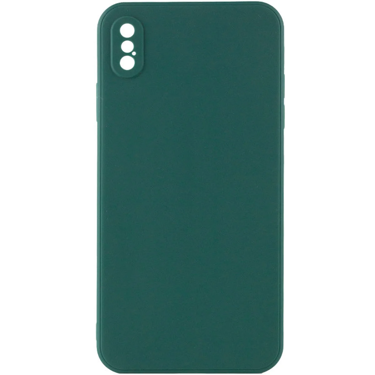 Силиконовый чехол Candy Full Camera для Apple iPhone XS Max (6.5") Зеленый / Forest green