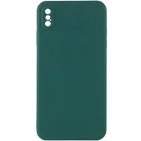 Силиконовый чехол Candy Full Camera для Apple iPhone XS Max (6.5") Зеленый / Forest green