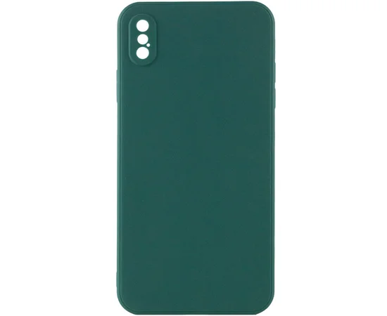 Силиконовый чехол Candy Full Camera для Apple iPhone XS Max (6.5") Зеленый / Forest green