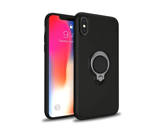 TPU+PC чехол Deen с креплением под магнитный держатель для Apple iPhone XS Max (6.5") Черный