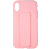 Чехол Silicone Case Hand Holder для Apple iPhone XS Max (6.5") Розовый / Pink