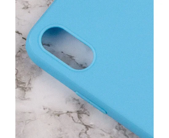 Силиконовый чехол Candy для Apple iPhone XS Max (6.5") Голубой