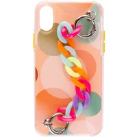 TPU+PC чехол Colorspot с ремешком-цепью для Apple iPhone XS Max (6.5") Bubbles