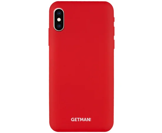 Чехол Silicone Case GETMAN for Magnet для Apple iPhone XS Max (6.5") Красный / Red