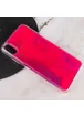 Неоновый чехол Neon Sand glow in the dark для Apple iPhone XS Max (6.5") Фиолетовый / Розовый