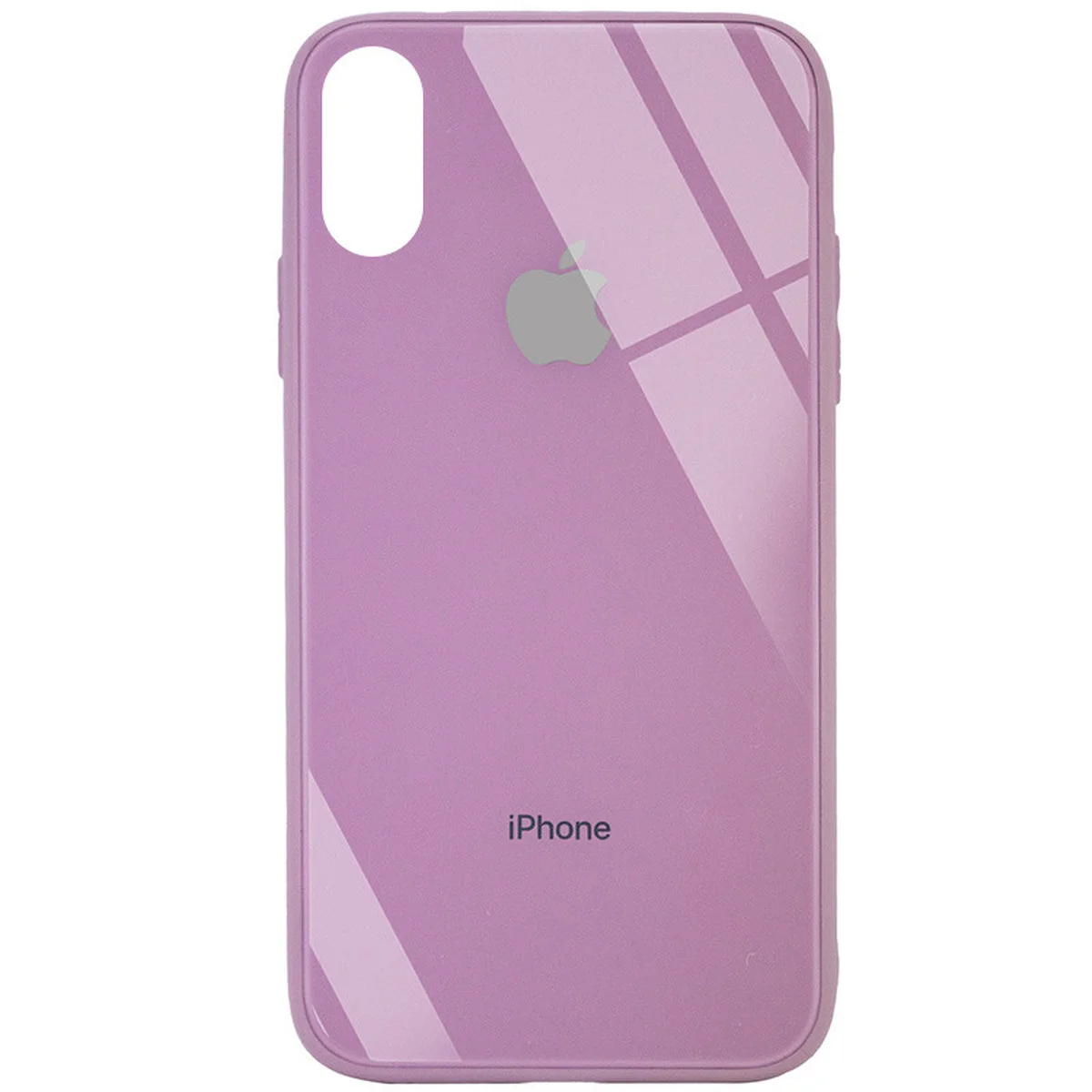 TPU + Glass чохол GLOSSY Logo (opp) для Apple iPhone XS Max (6.5 ") Ліловий / Lilac Pride