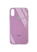 TPU+Glass чехол GLOSSY Logo (opp) для Apple iPhone XS Max (6.5") Лиловый / Lilac Pride