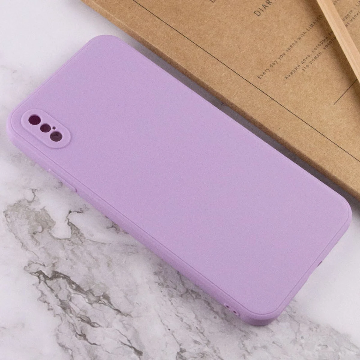 Силиконовый чехол Candy Full Camera для Apple iPhone XS Max (6.5") Сиреневый / Dasheen