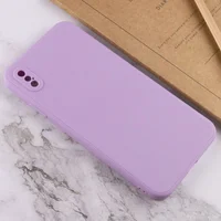 Силиконовый чехол Candy Full Camera для Apple iPhone XS Max (6.5") Сиреневый / Dasheen