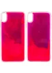 Неоновый чехол Neon Sand glow in the dark для Apple iPhone XS Max (6.5") Фиолетовый / Розовый