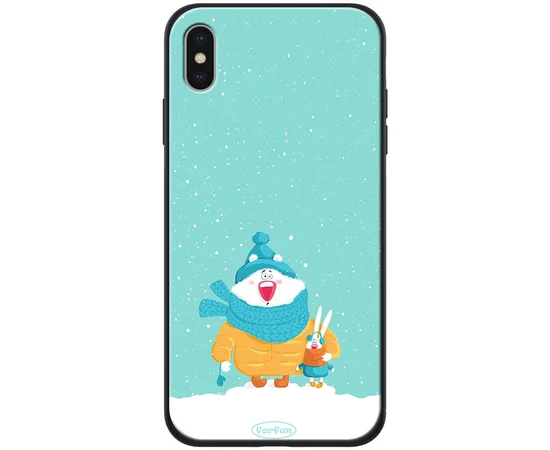 TPU+PC чехол ForFun для Apple iPhone XS Max (6.5") Медведь и заяц