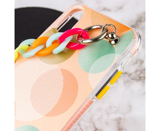 TPU+PC чехол Colorspot с ремешком-цепью для Apple iPhone XS Max (6.5") Bubbles