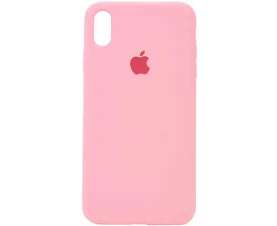 Чохол Silicone case (A) (з закритим низом) для Apple iPhone XS Max (6.5 ") Рожевий / Pink