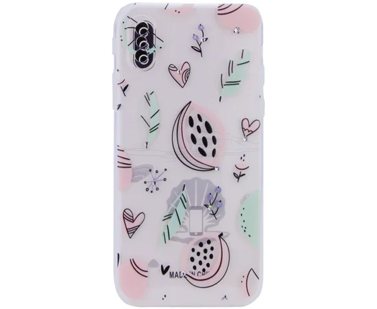 TPU чехол Luxury Diamond full protective для Apple iPhone XS Max (6.5") Прозрачный / Экзотические фрукты