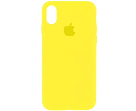 Чехол Silicone Case Full Protective (AA) для Apple iPhone XS Max (6.5") Желтый / Neon Yellow