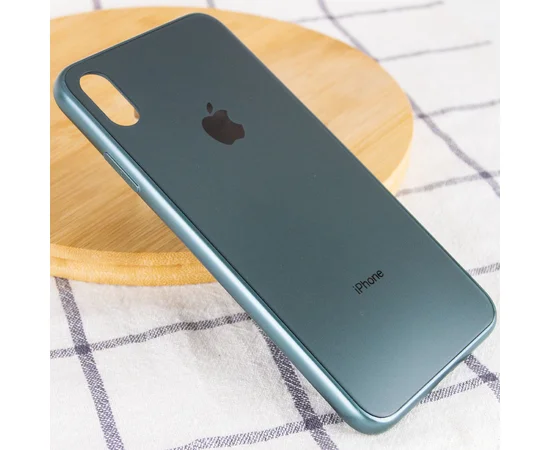 TPU+Glass чехол GLOSSY Logo Full camera для Apple iPhone XS Max (6.5") Зеленый