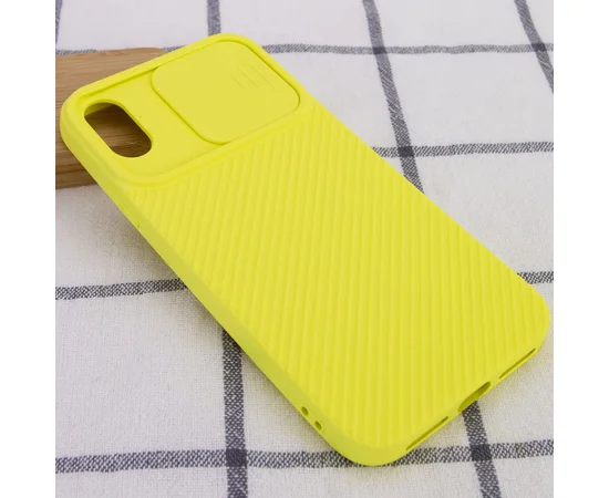 Чехол Camshield Square TPU со шторкой для камеры для Apple iPhone XS Max (6.5") Желтый