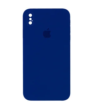 Чехол Silicone Case Square Full Camera Protective (AA) для Apple iPhone XS Max (6.5") Синий / Deep navy