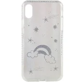 TPU+Glass чехол Aurora Space для Apple iPhone XS Max (6.5") Радуга