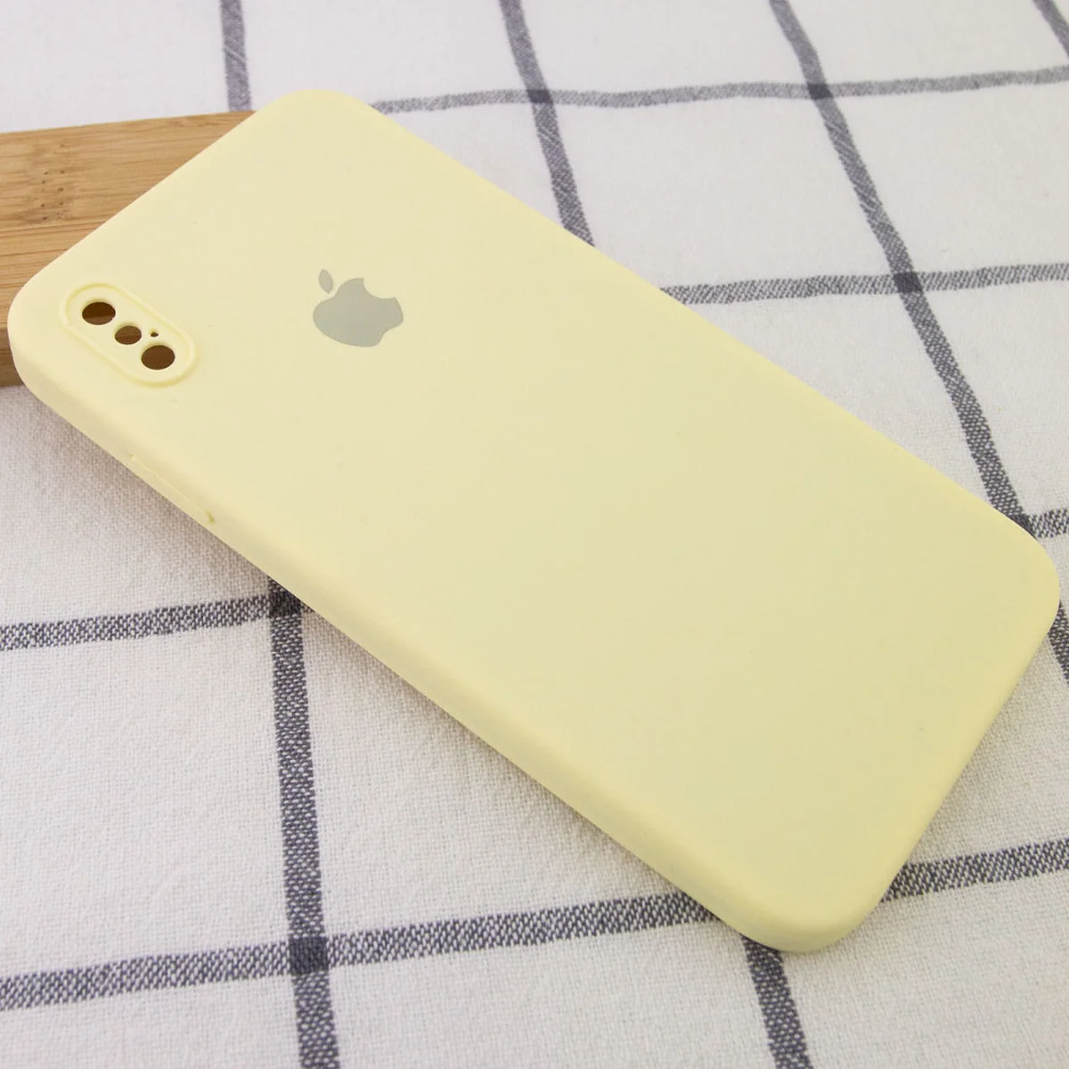 Чохол Silicone Case Square Full Camera Protective (AA) для Apple iPhone XS Max (6.5 ") Жовтий / Mellow Yellow