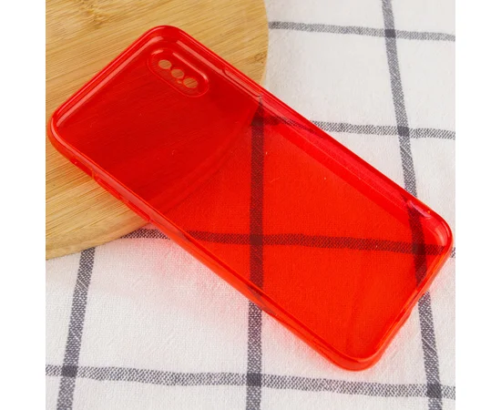 Матовый полупрозрачный TPU чехол с защитой камеры для Apple iPhone XS Max (6.5") Красный / Red