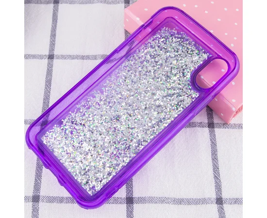 TPU+PC чехол Sparkle (glitter) для Apple iPhone XS Max (6.5") Фиолетовый