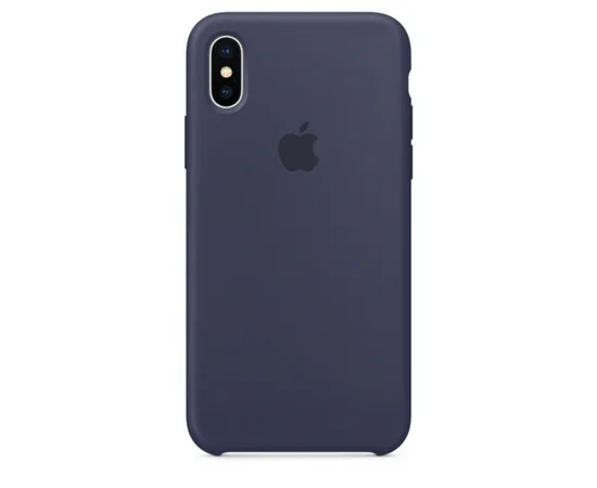 Чехол Silicone case (A) для Apple iPhone XS Max (6.5") Темный Синий / Midnight Blue