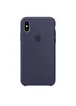 Чехол Silicone case (A) для Apple iPhone XS Max (6.5") Темный Синий / Midnight Blue