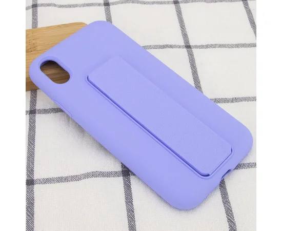 Чехол Silicone Case Hand Holder для Apple iPhone XS Max (6.5") Сиреневый / Dasheen