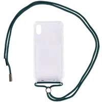 Чохол TPU Crossbody Transparent для Apple iPhone XS Max (6.5 ") Зелений / Forest green