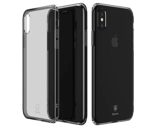 TPU чехол Baseus Simple Ultrathin для Apple iPhone XS Max (6.5") Серый (прозрачный)