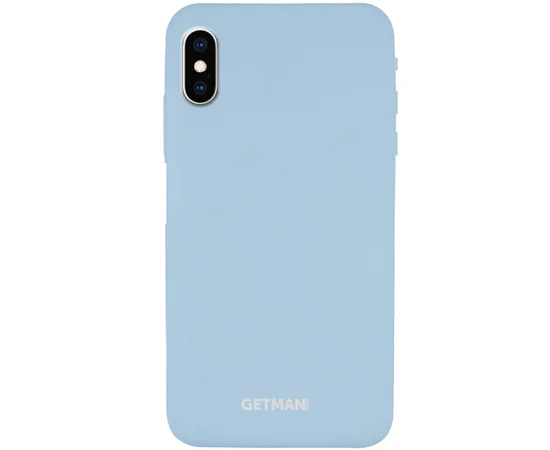 Чехол Silicone Case GETMAN for Magnet для Apple iPhone XS Max (6.5") Серый / Mist Blue
