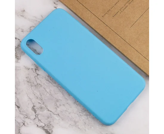 Силиконовый чехол Candy для Apple iPhone XS Max (6.5") Голубой