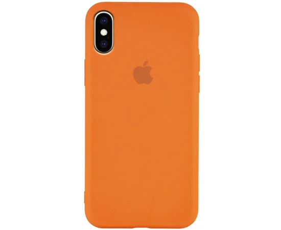 Чехол Silicone Case Slim Full Protective для Apple iPhone XS Max (6.5") Оранжевый / Apricot