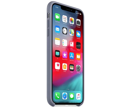 Чехол Silicone case (AAA) для Apple iPhone XS Max (6.5") Серый / Lavender Gray