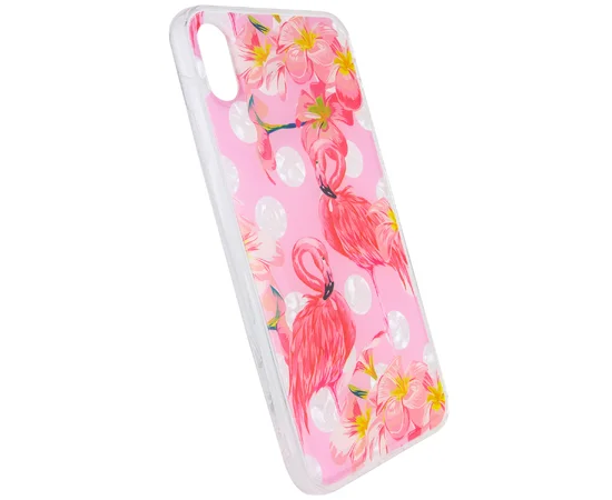Накладка Glue Case Фламинго для Apple iPhone XS Max (6.5") Розовый