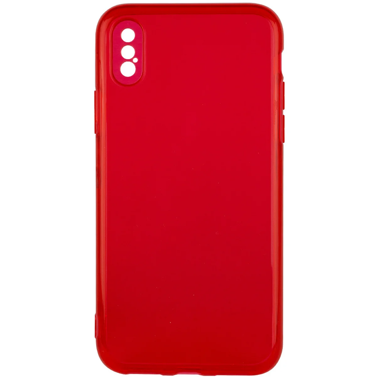 Матовый полупрозрачный TPU чехол с защитой камеры для Apple iPhone XS Max (6.5") Красный / Red