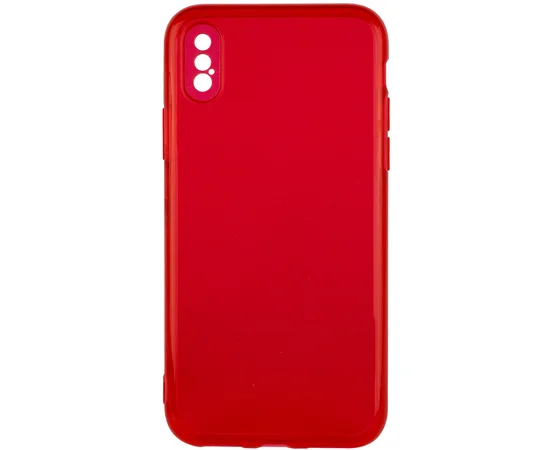 Матовый полупрозрачный TPU чехол с защитой камеры для Apple iPhone XS Max (6.5") Красный / Red