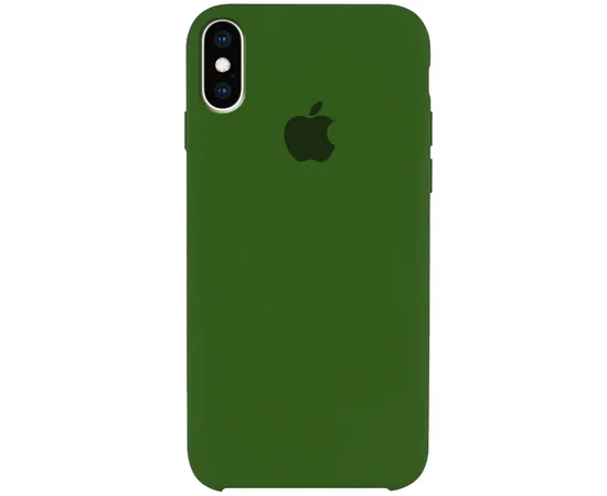 Чехол Silicone Case (AA) для Apple iPhone XS Max (6.5") Зеленый / Army green