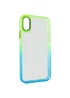 Чехол TPU+PC Fresh sip series для Apple iPhone XS Max (6.5") Бирюзовый / Лимонный