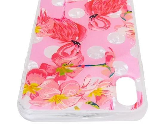 Накладка Glue Case Фламинго для Apple iPhone XS Max (6.5") Розовый