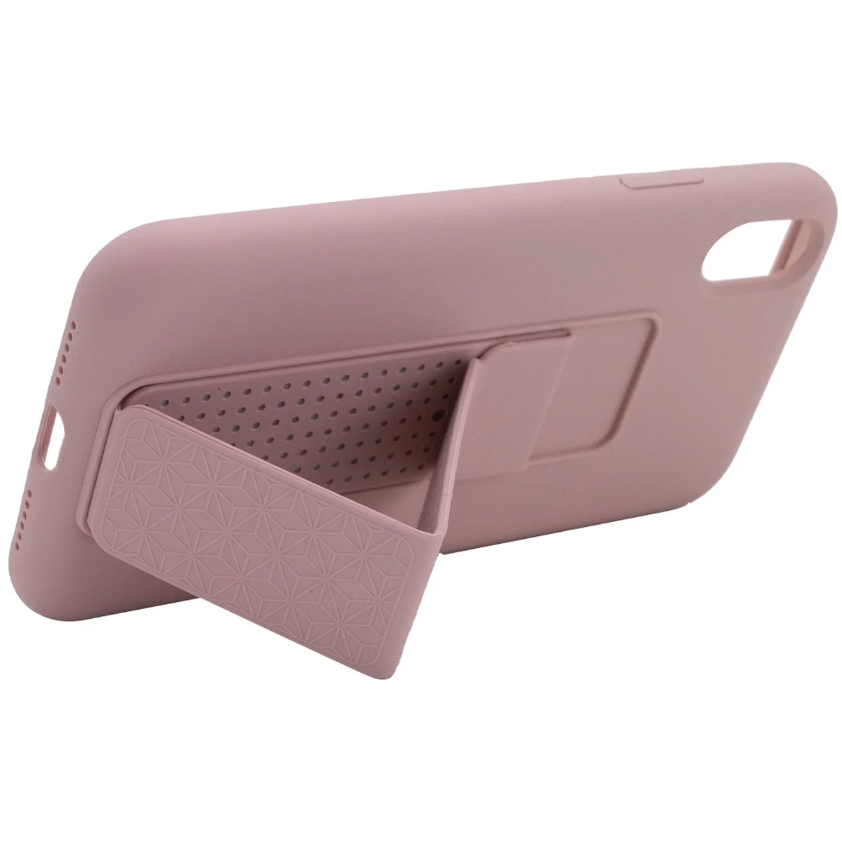 Чехол Silicone Case Hand Holder для Apple iPhone XS Max (6.5") Розовый / Pink Sand