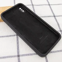 Чехол Silicone Case Square Full Camera Protective (AA) для Apple iPhone XS Max (6.5") Черный / Black