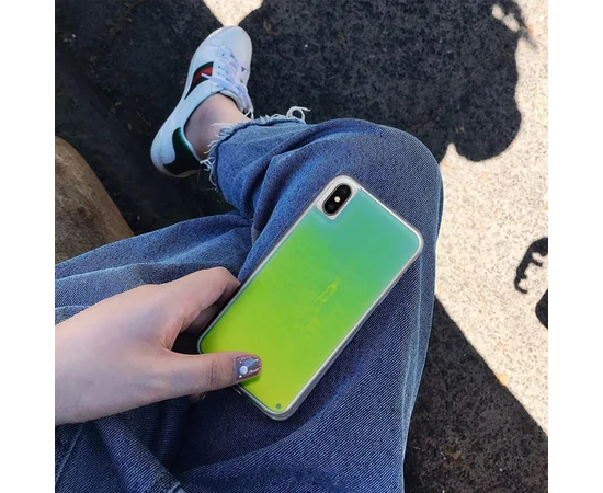 Неоновый чехол Neon Sand glow in the dark для Apple iPhone XS Max (6.5") Зеленый